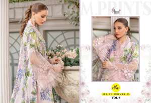 SHREE FABS M PRINT SPRING SUMMER 23 VOL 3 COTTON INNOVATIVE LOOK SALWAR SUIT WITH SHIFFON DUPATTA 