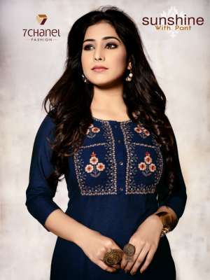 7 chanel sun shine kurti with bottom 1000