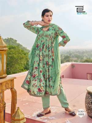 BLUE HILLS BOLLYWOOD TIKKA KURTI PANT WITH DUPATTA