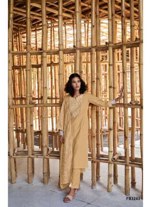 FOUR BUTTONS AMBAR 2 LINEN COTTON ATTRCTIVE LOOK TOP BOTTOM WITH DUPATTA 