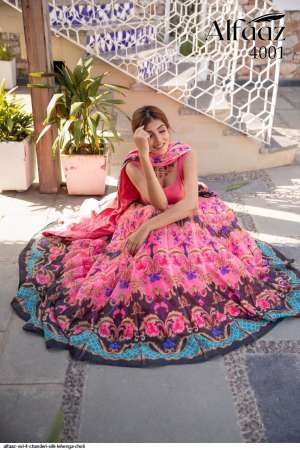 ALFAAZ VOL 4 CHANDERI SILK LEHENGA CHOLI