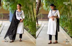 100 MILES BASURI COTTON REGAL LOOK KURTI BOTTOM WITH DUPATTA 
