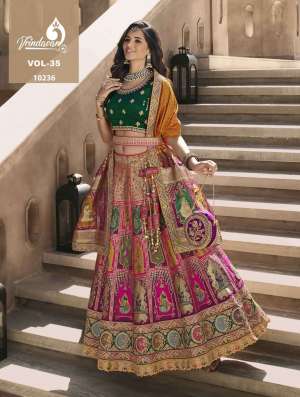 Vol-35 Banarasi Silk Bridal Exclusive Wedding Lahenga Choli