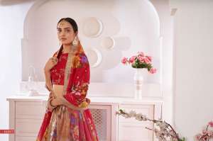 AAWIYA OFFCIAL LOTUS VOL 1 RED GEORGETTE INNOVATIVE LOOK LEHNGHA SINGLE