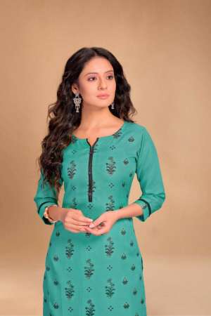 TO 009 COTTON EXCLUSIVE PRINT KURTI WITH BOTTOM SIZE SET
