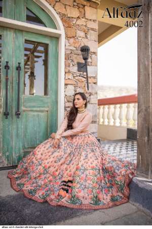 ALFAAZ VOL 4 CHANDERI SILK LEHENGA CHOLI