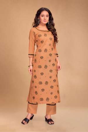 TO 009 COTTON EXCLUSIVE PRINT KURTI WITH BOTTOM SIZE SET