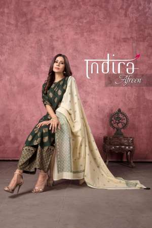 Indira Apparel AFREEN PRINT KURTI BOTTOM WITH DUPATTA 4300