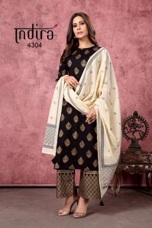 Indira Apparel AFREEN PRINT KURTI BOTTOM WITH DUPATTA 4301
