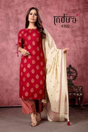 Indira Apparel AFREEN PRINT KURTI BOTTOM WITH DUPATTA 4304