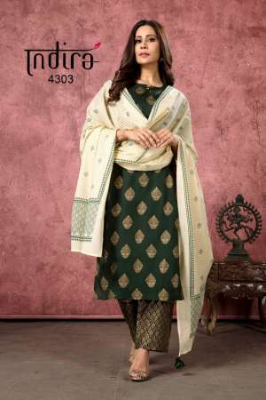Indira Apparel AFREEN PRINT KURTI BOTTOM WITH DUPATTA 4307