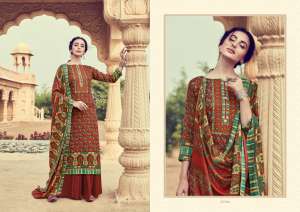 Zulfat designer studio winter affair vol 2 Pure Pashmina Shawl with four side lace 215-004