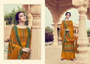 Zulfat designer studio winter affair vol 2 Pure Pashmina Shawl with four side lace 215-009