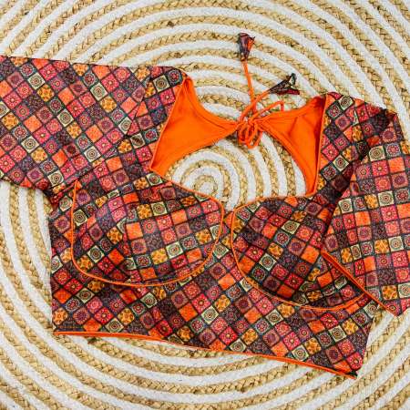 BANARASI JEQUARD WITH DIGITAL PRINT BLOUSE