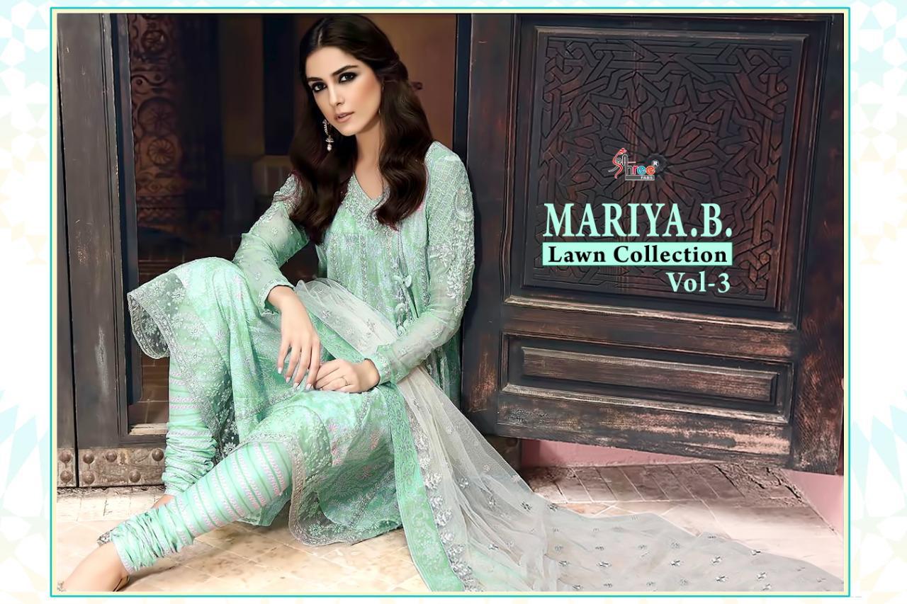 shree fab mariya b lawn collection vol 3